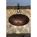 Premier Copper Products Oval Braid Under Counter Hammered Copper Sink