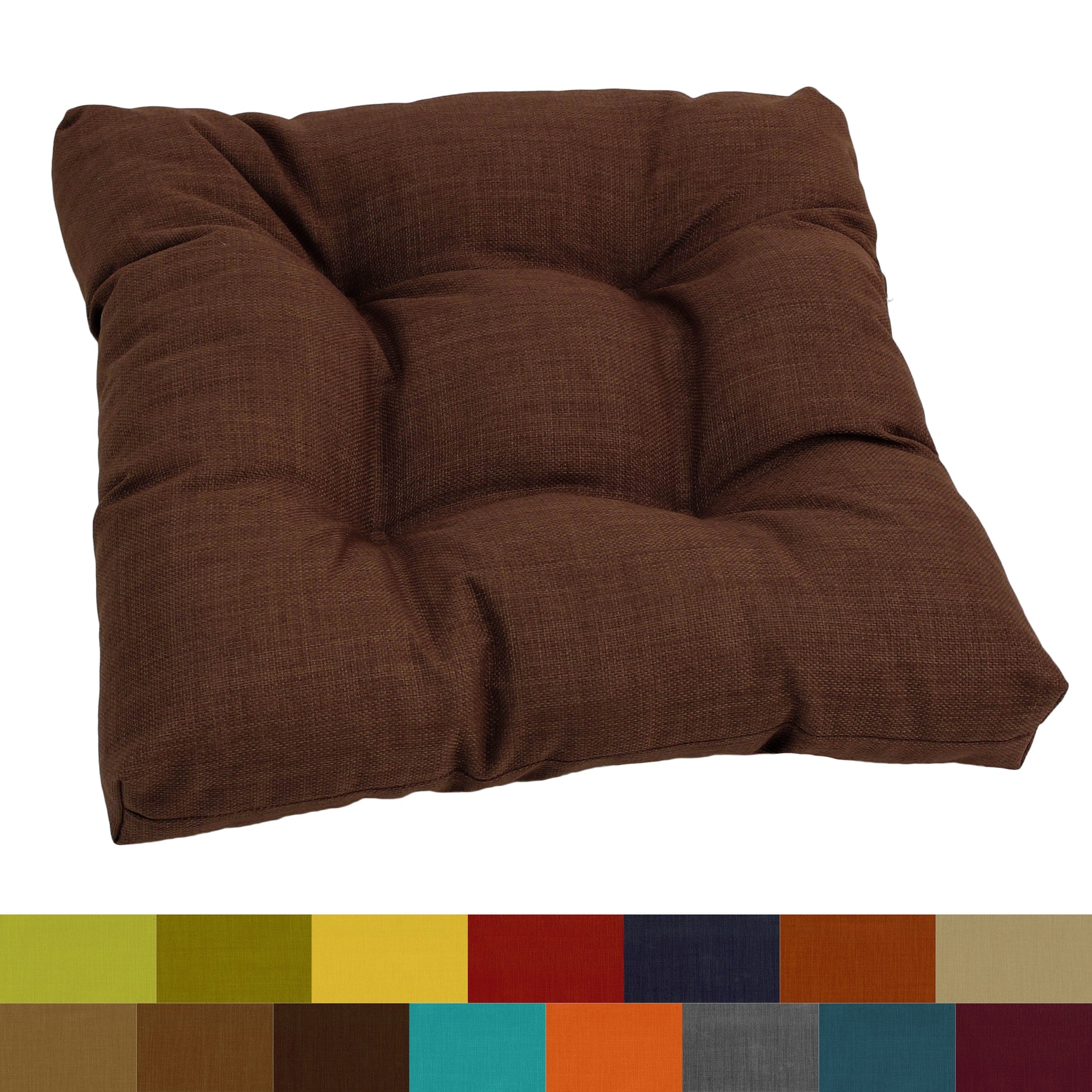 Blazing Needles Solid Tufted All Weather Outdoor Chair Rocker Cushion