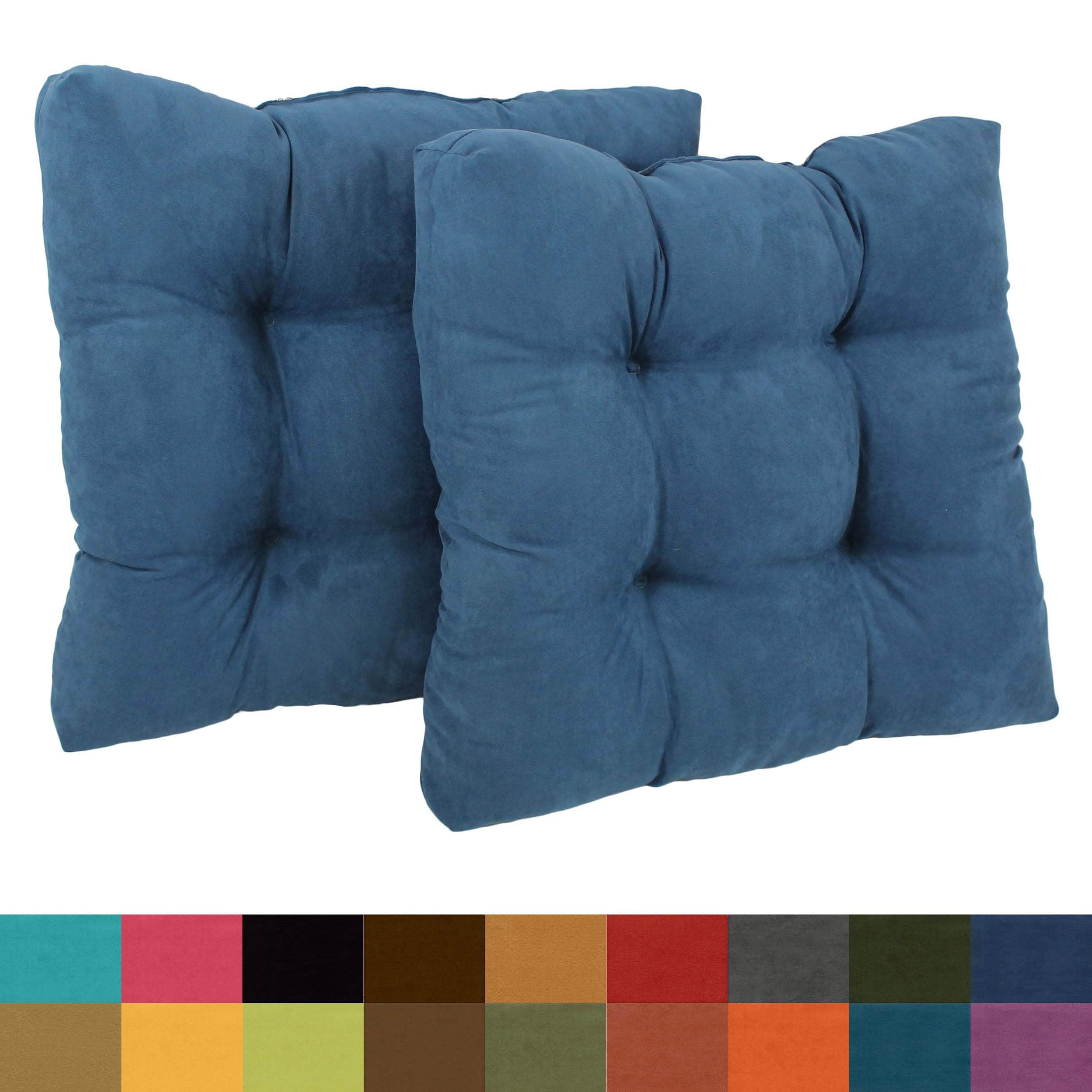 Blazing Needles 19 Inch Square Microsuede Chair Cushion Set Of 4 19 X 19