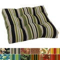 Blazing Needles Tropical Stripe Tufted All Weather Outdoor Chair Rocker Cushion 20 X 19