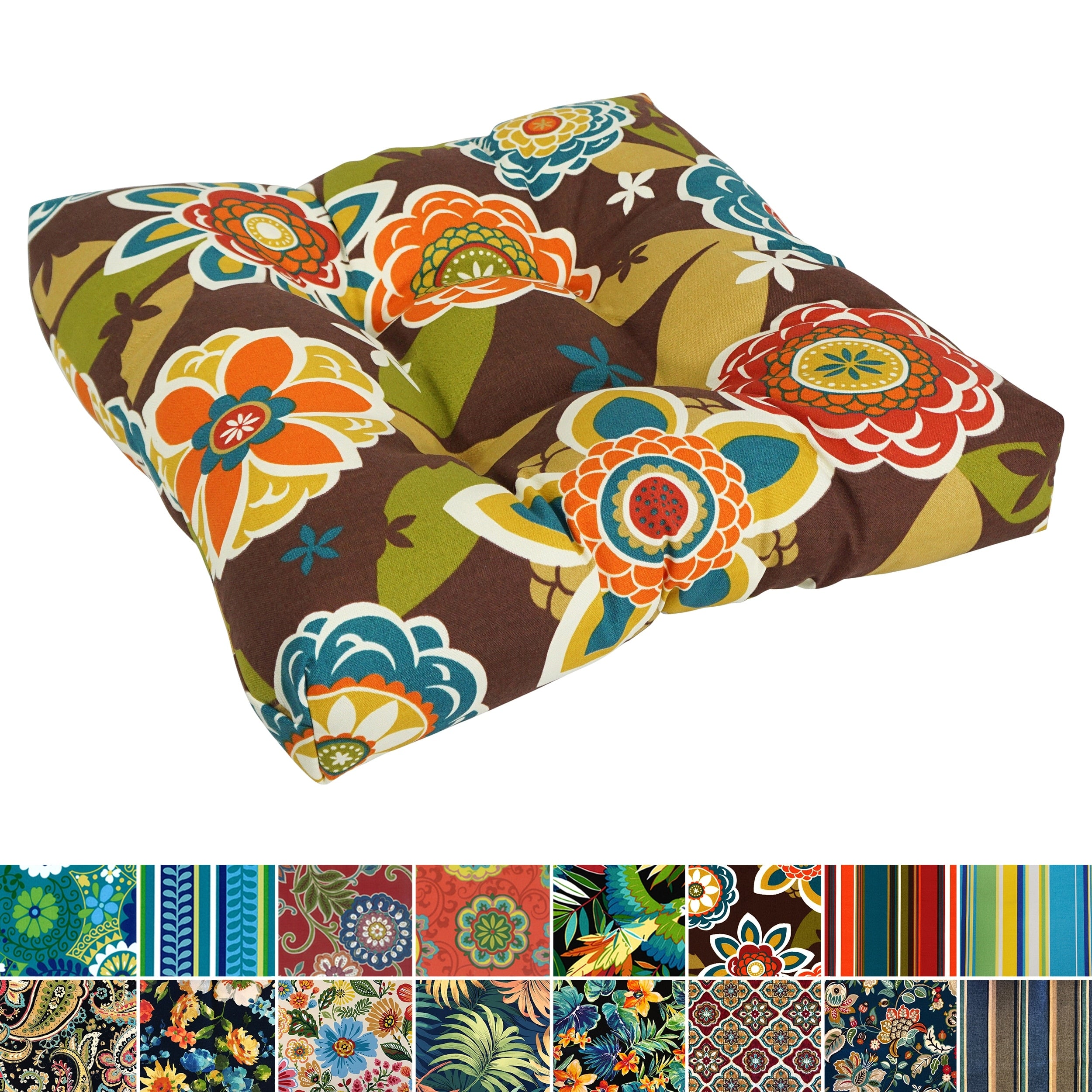 Blazing Needles 19 Inch Long Outdoor Chair Rocker Cushion