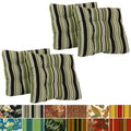 Blazing Needles Set Of 4 All Weather Uv Resistant Squared Outdoor Chair Cushions