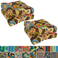 Blazing Needles 19 Inch Spun Poly Outdoor Chair Rocker Cushions Set Of 4