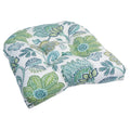 19 Inch U Shaped Spun Polyester Outdoor Tufted Dining Chair Cushion