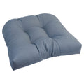 19 Inch U Shaped Spun Polyester Outdoor Tufted Dining Chair Cushion