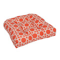 19 Inch U Shaped Spun Polyester Outdoor Tufted Dining Chair Cushion