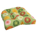19 Inch U Shaped Spun Polyester Outdoor Tufted Dining Chair Cushion
