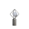19.5 In Ernst Modern Monoclinic Pendeloque Silver Metal Table Lamp