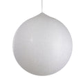 19.5 White Tinsel Inflatable Christmas Ball Ornament Outdoor Decoration