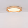 19.7 W Modern Minimalist Round Circle Integrated Led Flush Mount Ceiling Light With Wood Grain Finish