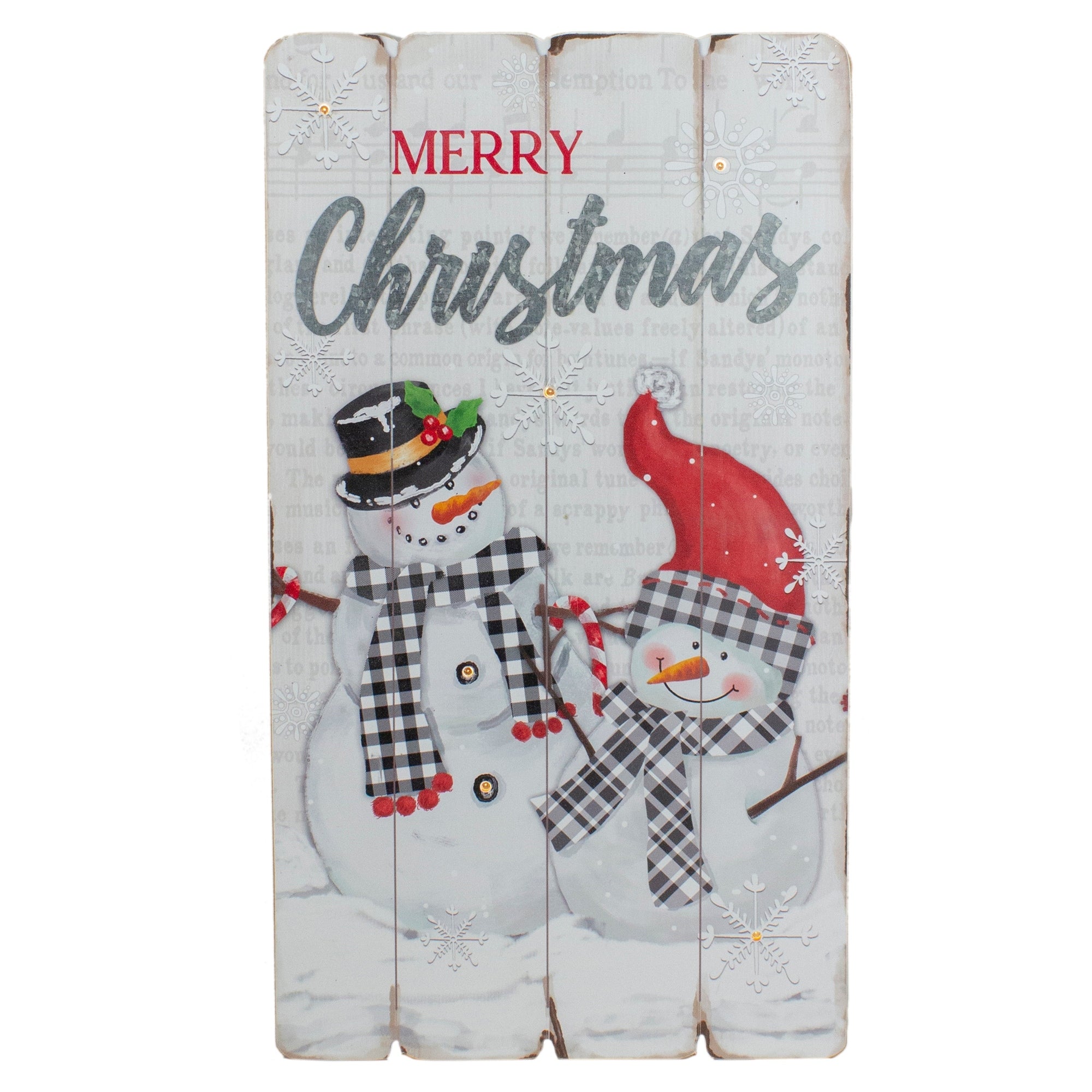19 Lighted Snowmen Merry Christmas Wall Decor