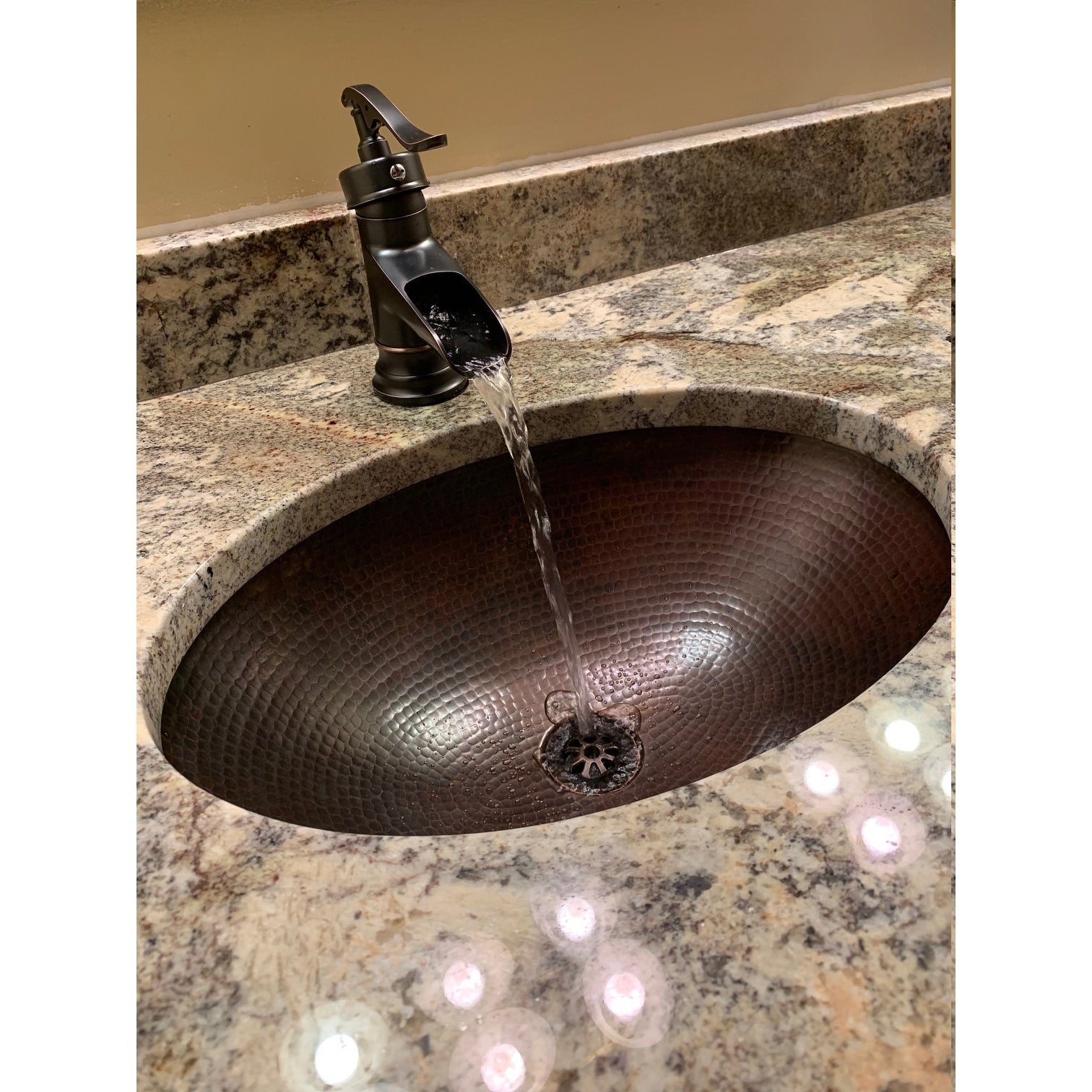 19 Oval Aged Copper Bathroom Sink Daisy Drain Included 19 X 14 X 5