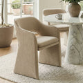 19 Seat Height Upholstered Chenille Dining Armchair Set Of 2