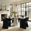 19 Seat Height Upholstered Fabric Dining Armchair Set Of 4