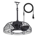 19 Waterproof Ceiling Fan With Light 24W Led Dc Motor 6 Speeds Remote Reversible Timer Quiet 3 Abs Blades 5M Cable