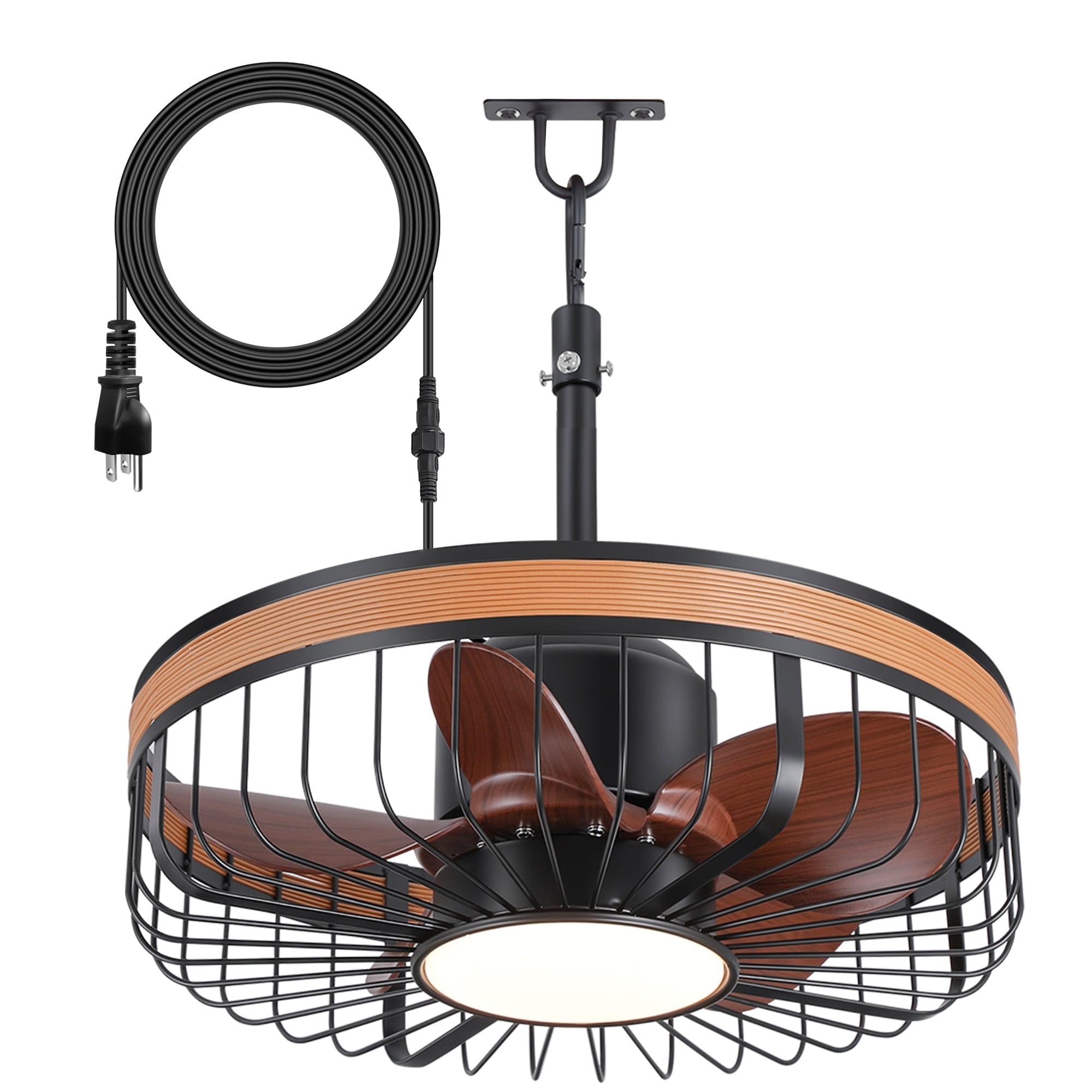 19 Waterproof Ceiling Fan With Light Outdoor Indoor Fan Dc Motor Remote 5 Blade Quiet Reversible Small Space Fan