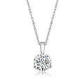 1 Ct Moissanite Solitaire Pendant 14K White Gold Womens Necklace