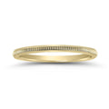 1Mm Thin Hand Squeezed Milgrain Band In 14K White Gold