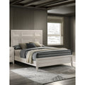 1Pc Antique White Architectural Paneling Bed Bedroom Furniture Contemporary Style