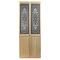 Eternity Unfinished Decorative Glass Bi Fold Door