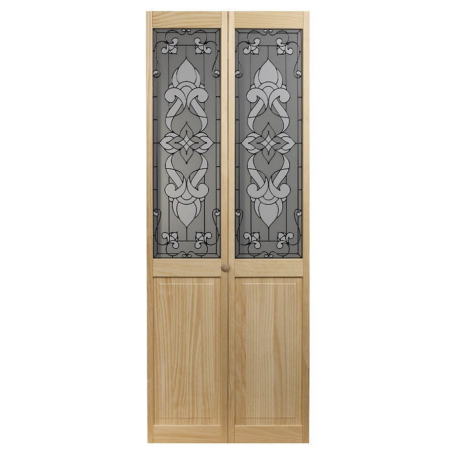 Eternity Unfinished Decorative Glass Bi Fold Door