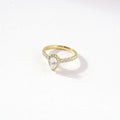 1Ct Tdw Diamond Pear Shape Halo Ring In 10K Gold By De Couer