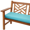 Aruba Blue Corded Indoor Outdoor Bench Cushion With Sunbrella Fabric