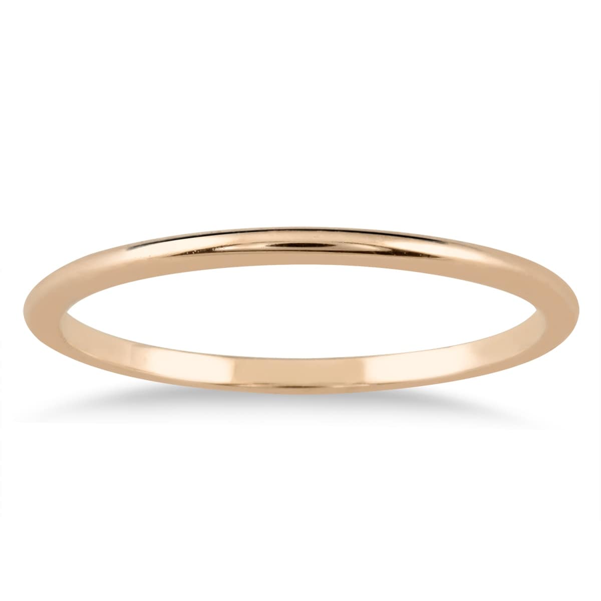 1Mm Domed Wedding Band In 14K Pink Gold