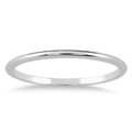 1Mm Thin Domed Wedding Band In 14K White Gold