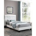 1Pc Bed Set Biscuit Tufting Headboard Gray Finish