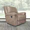1Pc Brown Comfortable Rocker Recliner Chair Pillow Top Arms