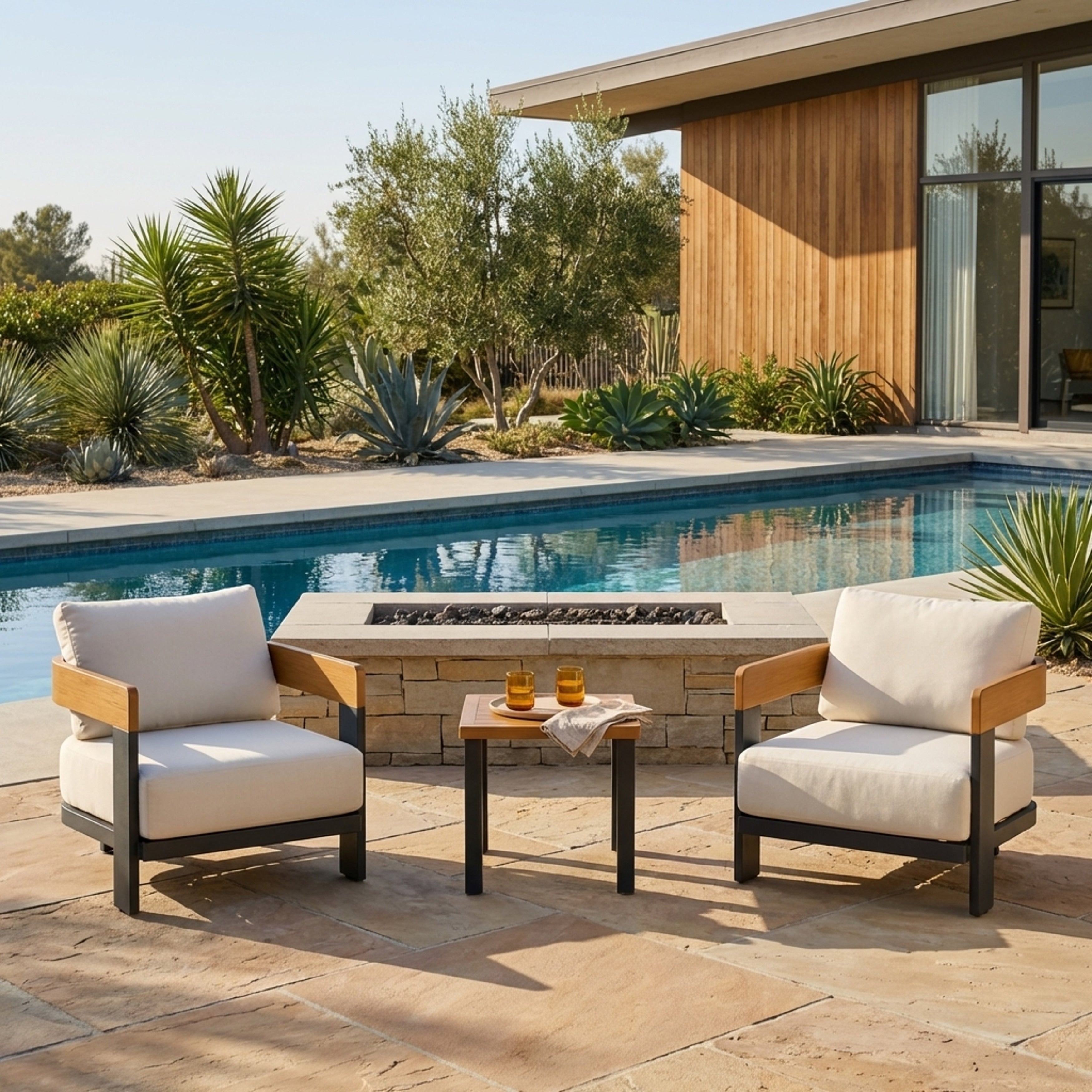 2 Person Patio Conversation Sets With Cushions Outdoor Set Furniture 3 Piece