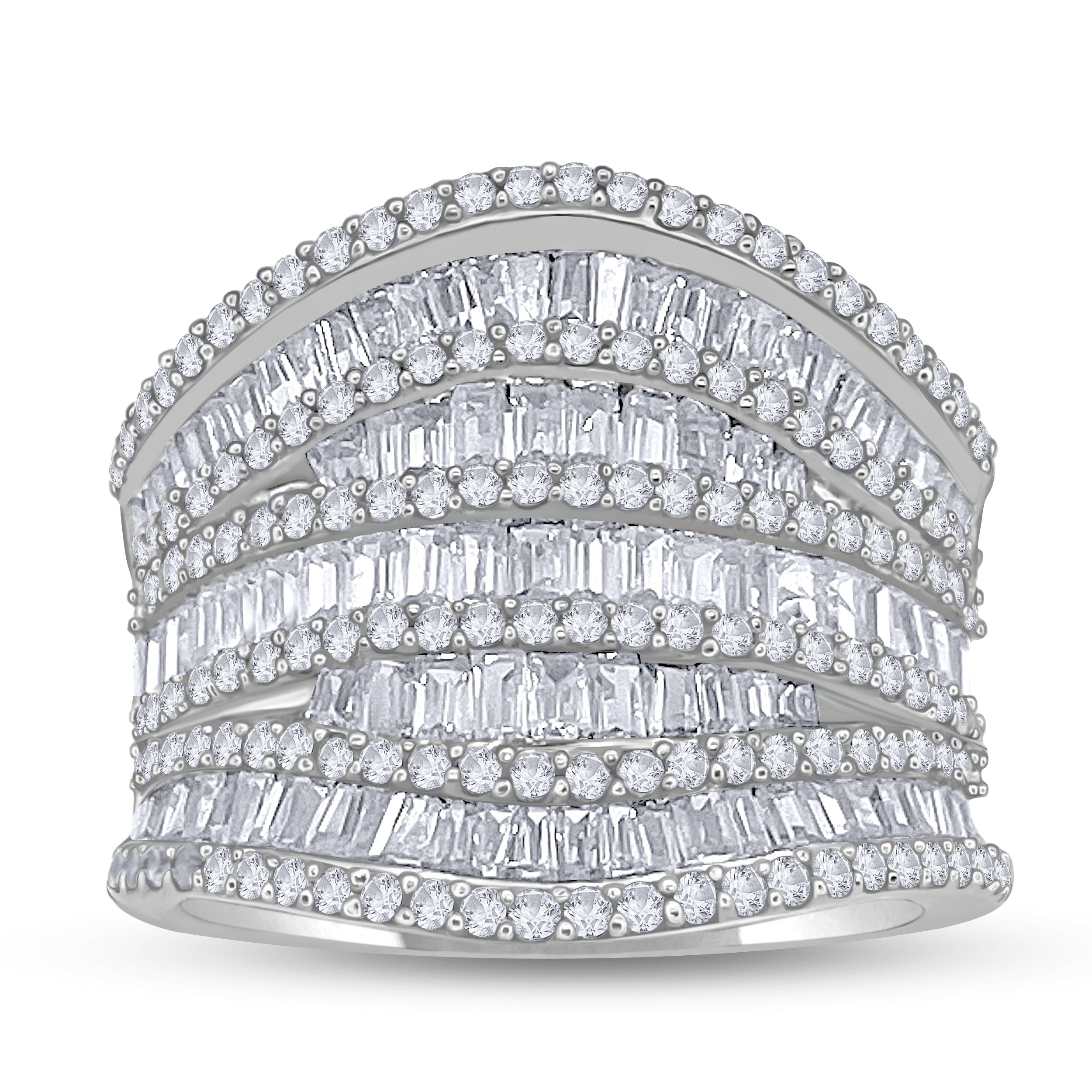 2 Cttw Natural Diamond Ring 14Kt White Gold