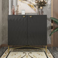 2 Door Black Locker Accent Cabinet Home Buffet Storage Sideboard