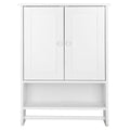 2 Doors And 1 Shelf Cottage Collection Wall Mount Bathroom Cabinet Wooden Storage Organizer