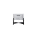 2 Drawer Nightstand White Usb Type C