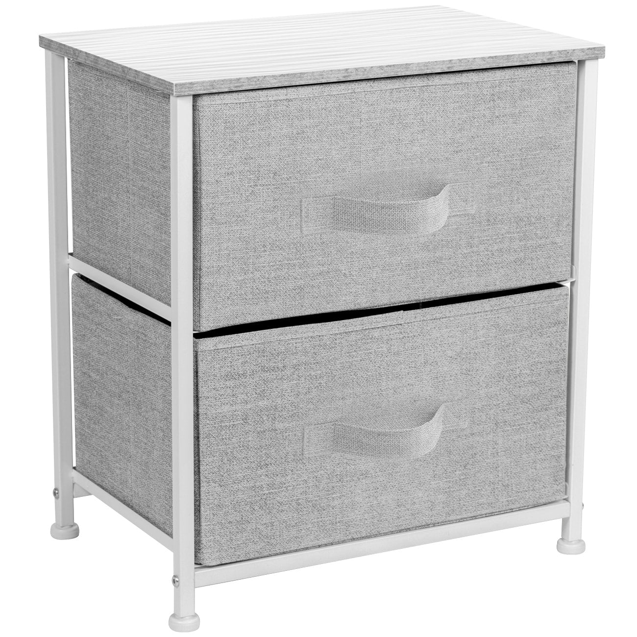 2 Drawers Chest Dresser Black