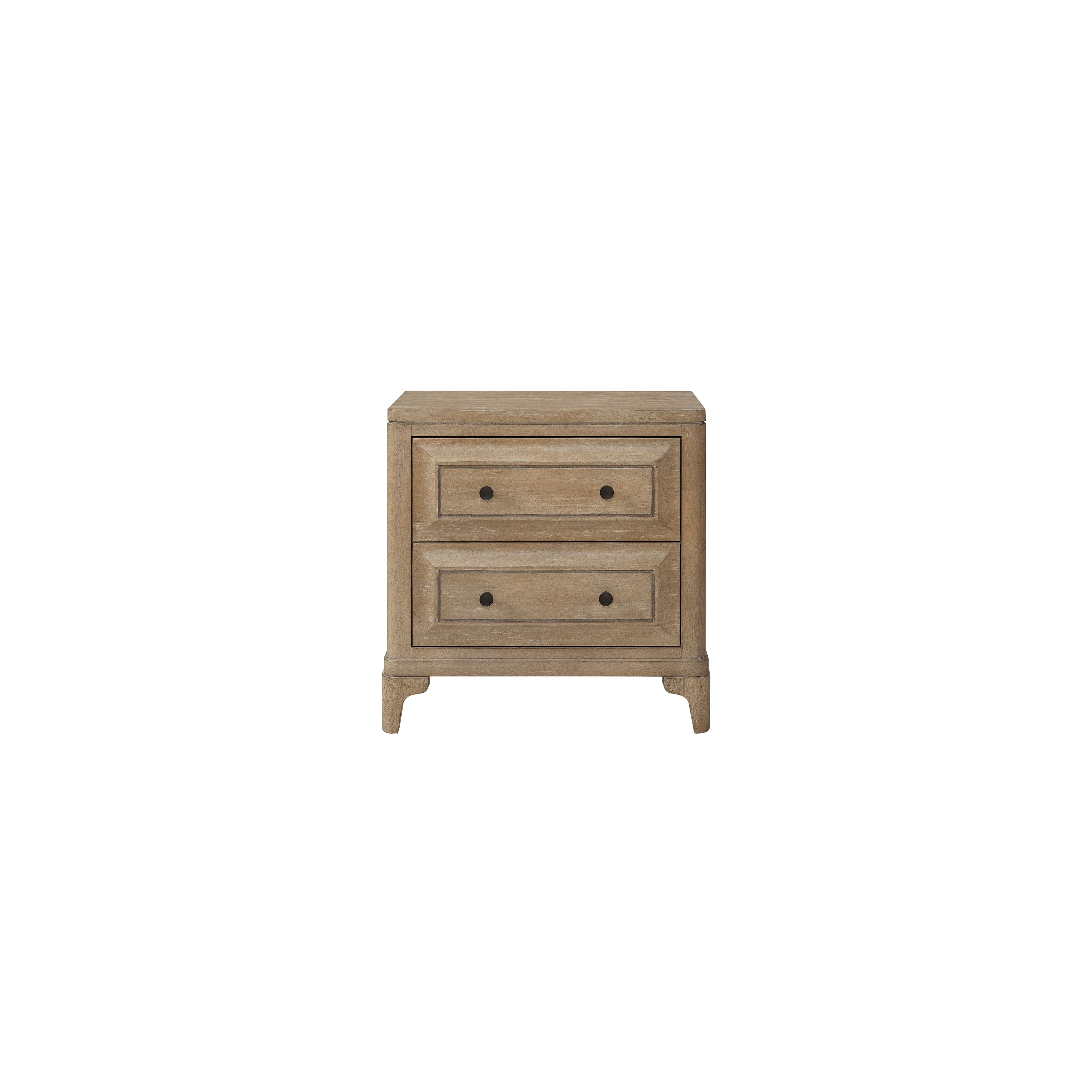 2 Drawer Nightstand With Sand Finish