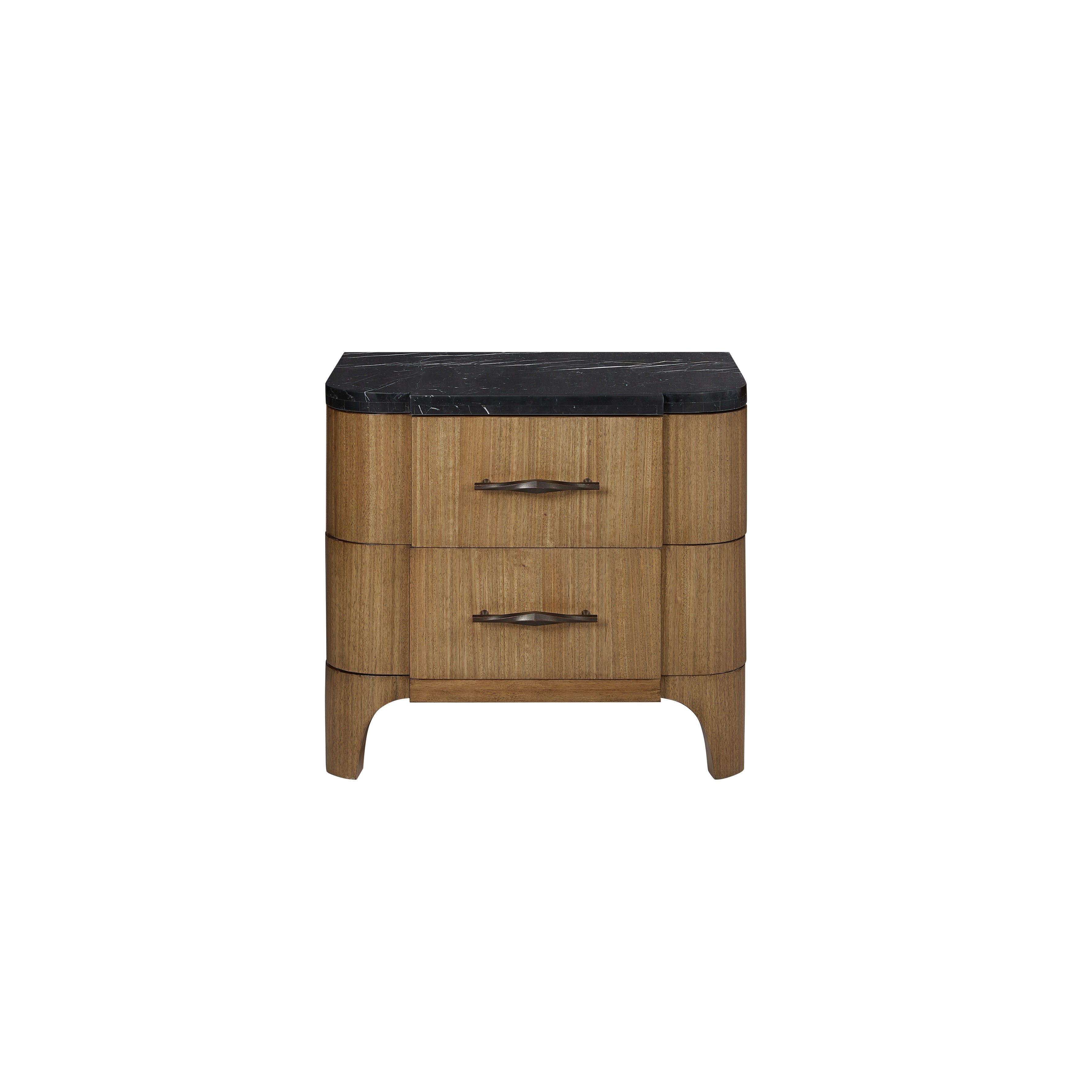 2 Drawer Nightstand Stone Top