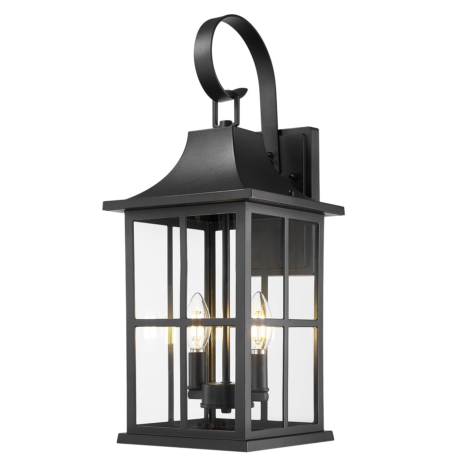 2 Light Exterior Porch Wall Sconce With E12 Base