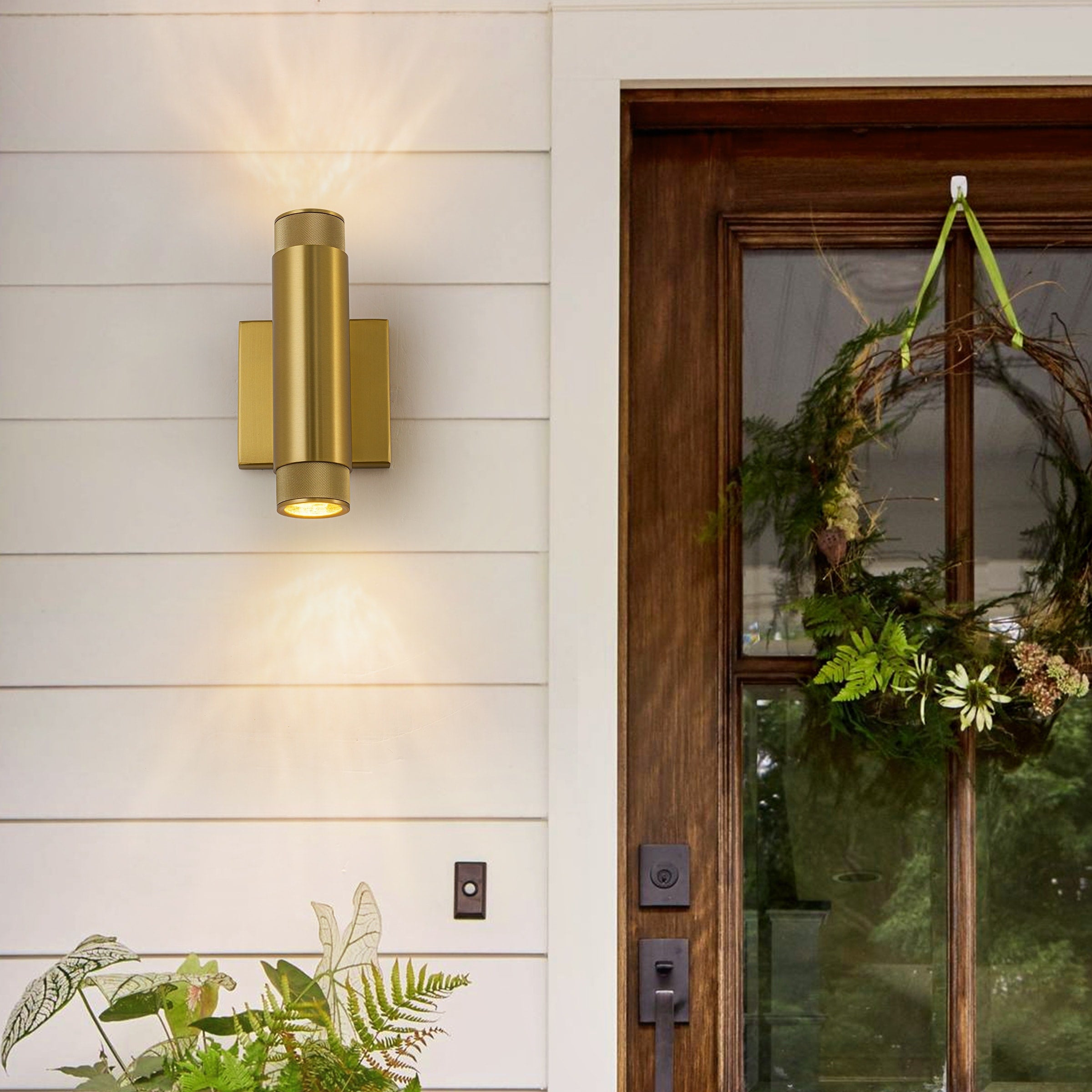 2 Light Integrated Led Outdoor Wall Sconce
