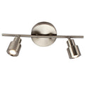 2 Light Led Flush Mount Ceiling And Wall Light In Brushed Nickel
