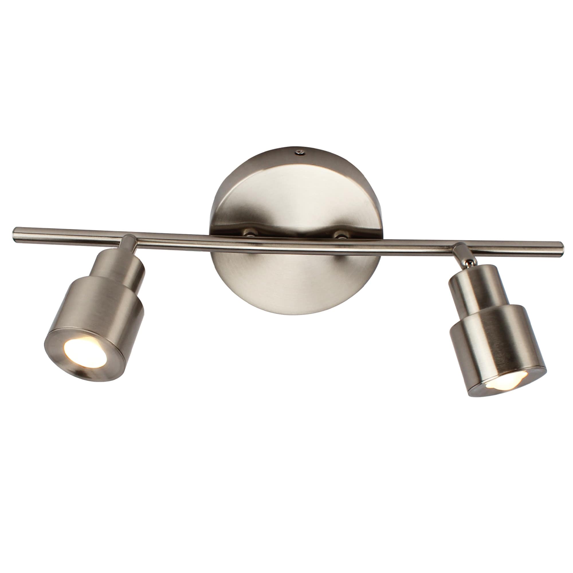 2 Light Led Flush Mount Ceiling And Wall Light In Brushed Nickel