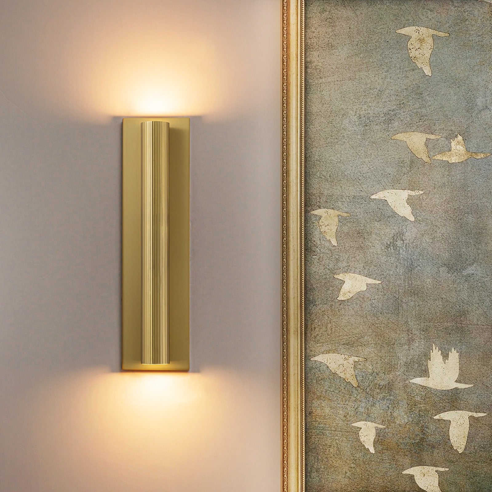 2 Light Modern Glam Integrated Led Wall Sconce