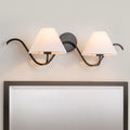 2 Light Modern Minimalist Fabric Wall Sconce For Cozy Bedroom 2 Light