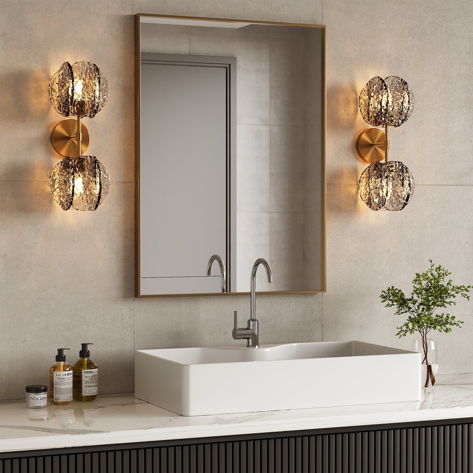 2 Light Modern Wall Sconce N A