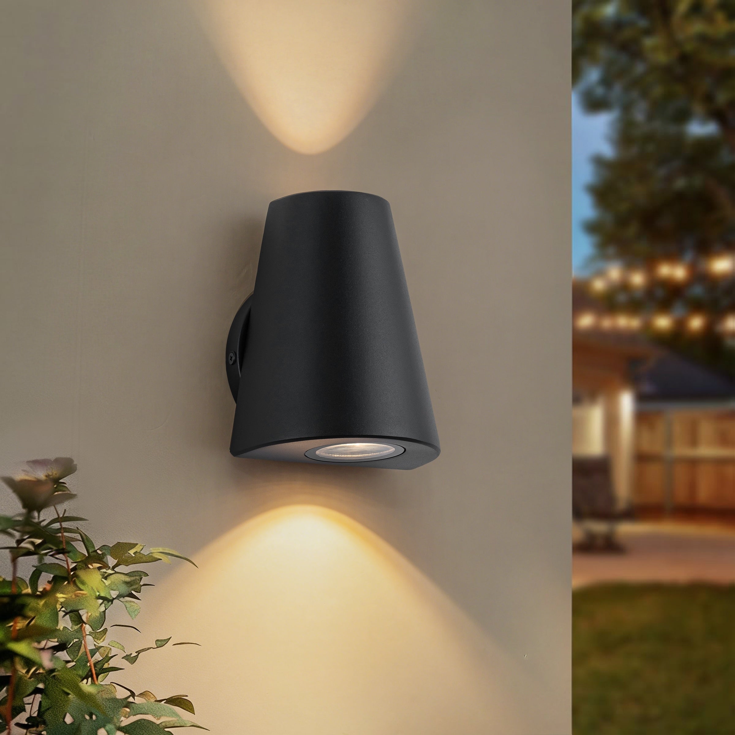 2 Light Outdoor Integrated Led Wall Sconce H4.92 X W6.3