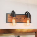 Carbon Loft Astrid 2 Light Rustic Wall Lighting Wall Lamps Wood Wall Sconces