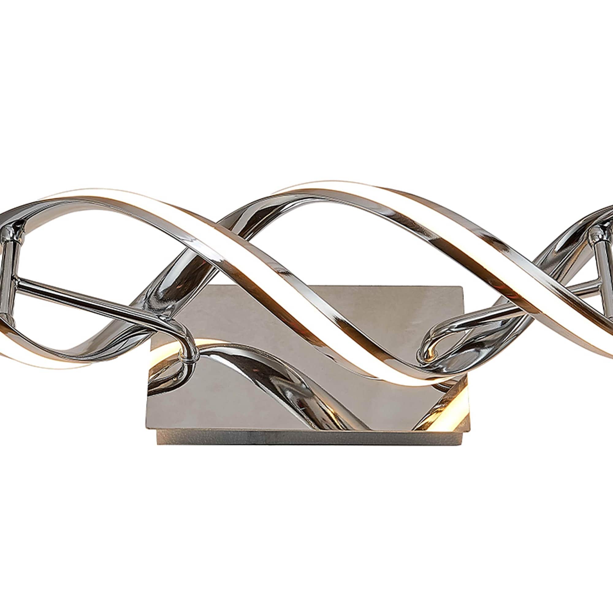 2 Light Spiral Wall Sconce Chrome