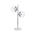 2 Light Table Lamp With Clear Glass